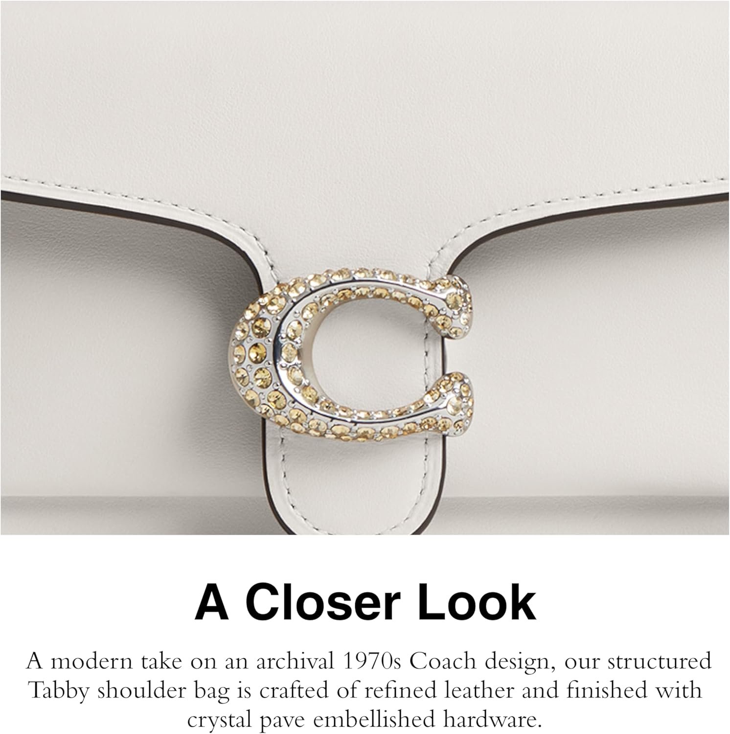 Coach Tabby Chain Clutch Chalk 20