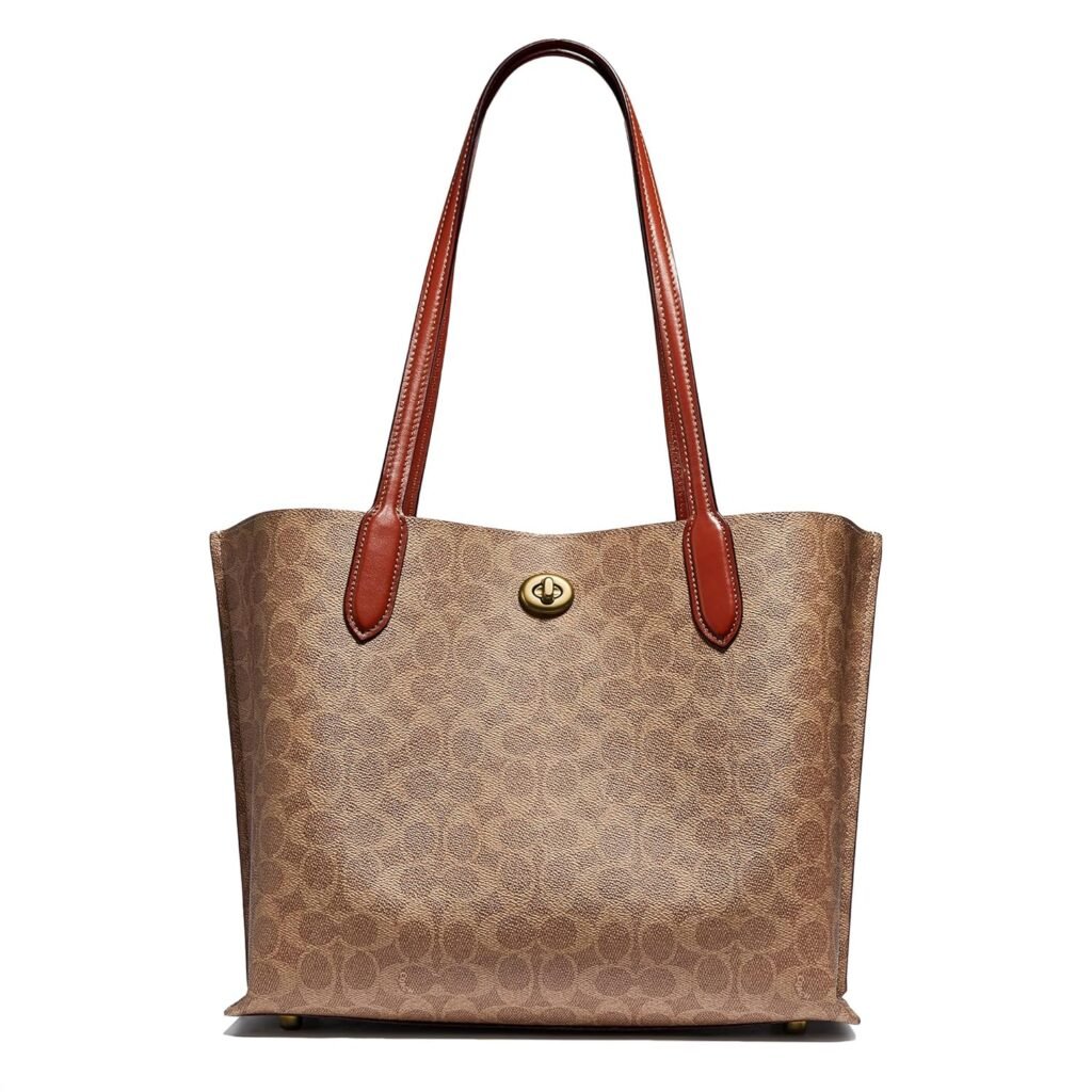 Coach Womens Polished Pebble Leather Willow Tote