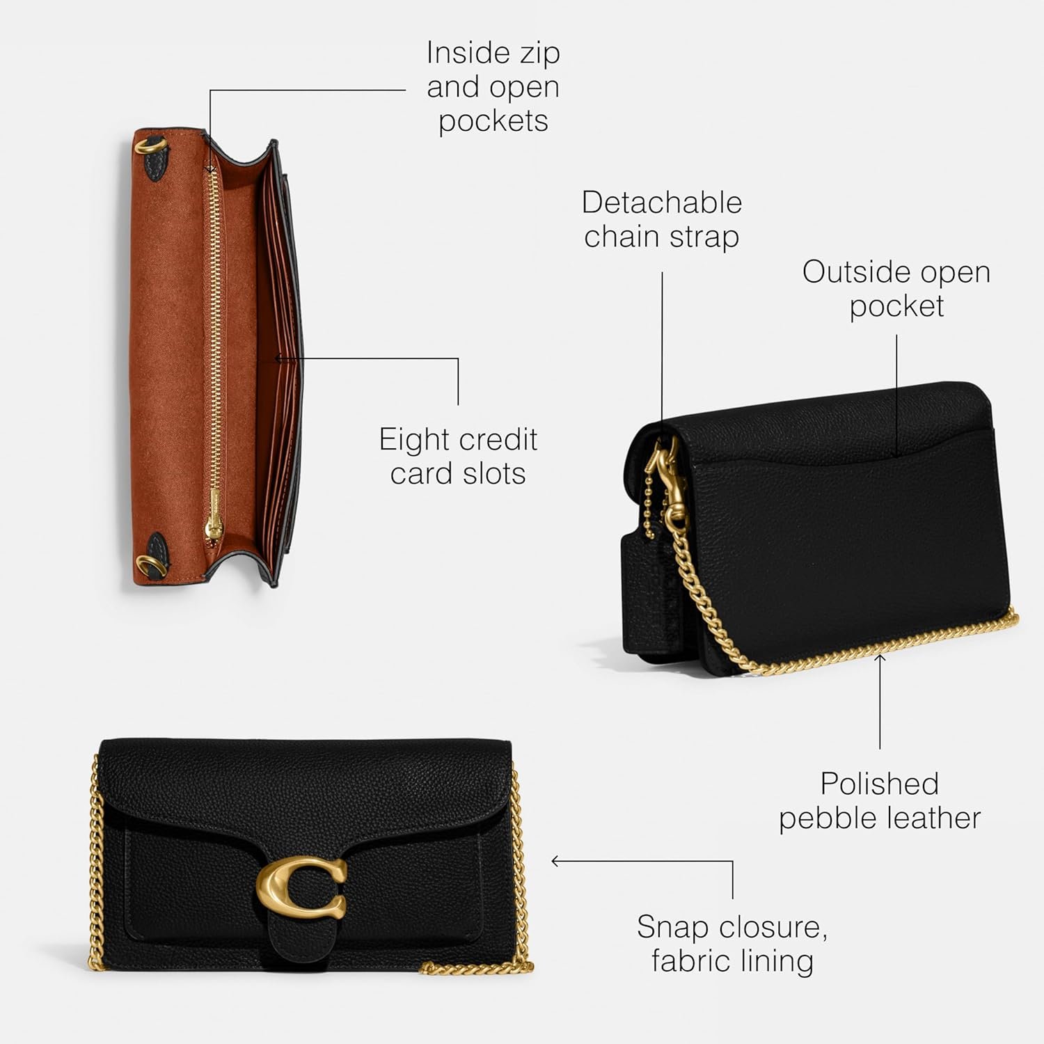 Coach Womens Tabby Chain Clutch Review