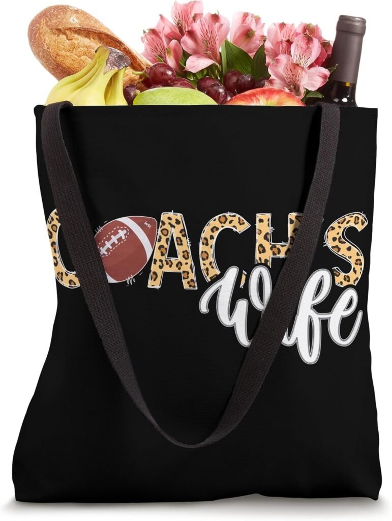 Football Coachs Wife Leopard Football Coach Wife Tote Bag
