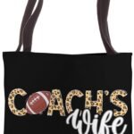 Football Coachs Wife Leopard Football Coach Wife Tote Bag 150x150