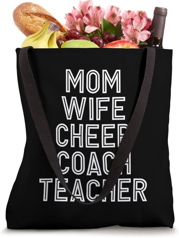 Teacher Mom Wife Cheer Coach Tote Bag 1 740x984