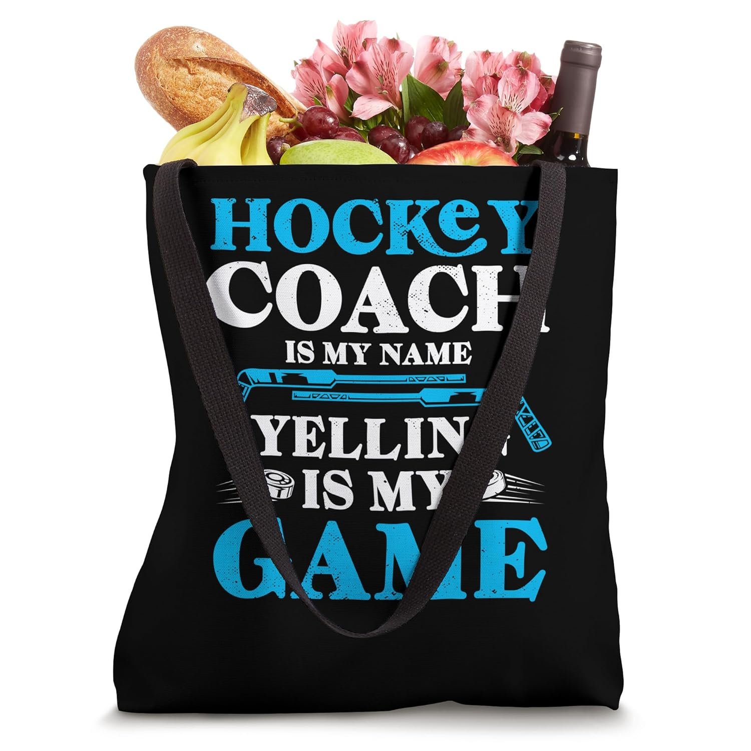 Ice Hockey Coach Dad Tote Bag