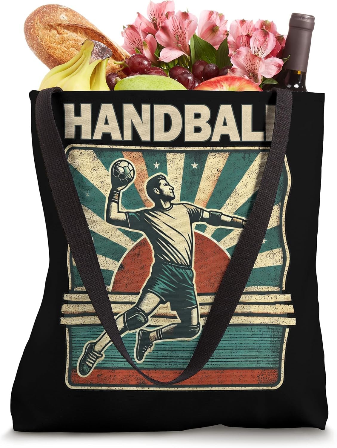 Handball Handballer Vintage Style Handball Player Fan Coach Tote Bag
