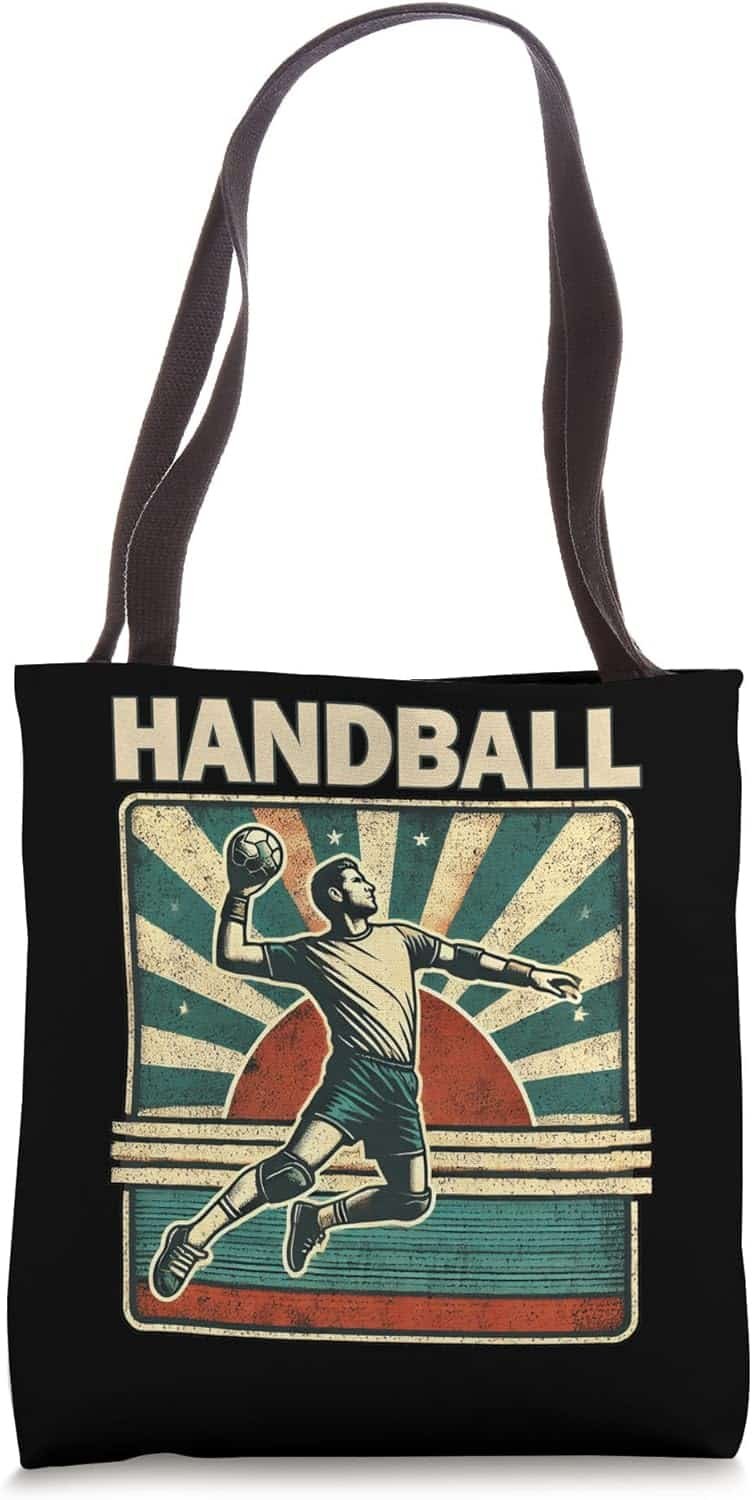 Handball Handballer Vintage Style Handball Player Fan Coach Tote Bag