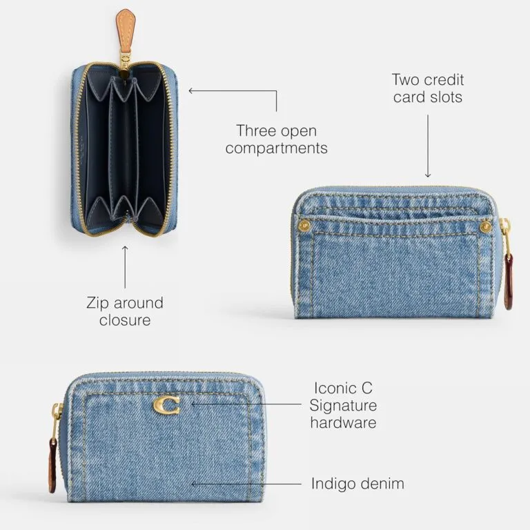 Coach Small Zip Around Card Case, Indigo Review