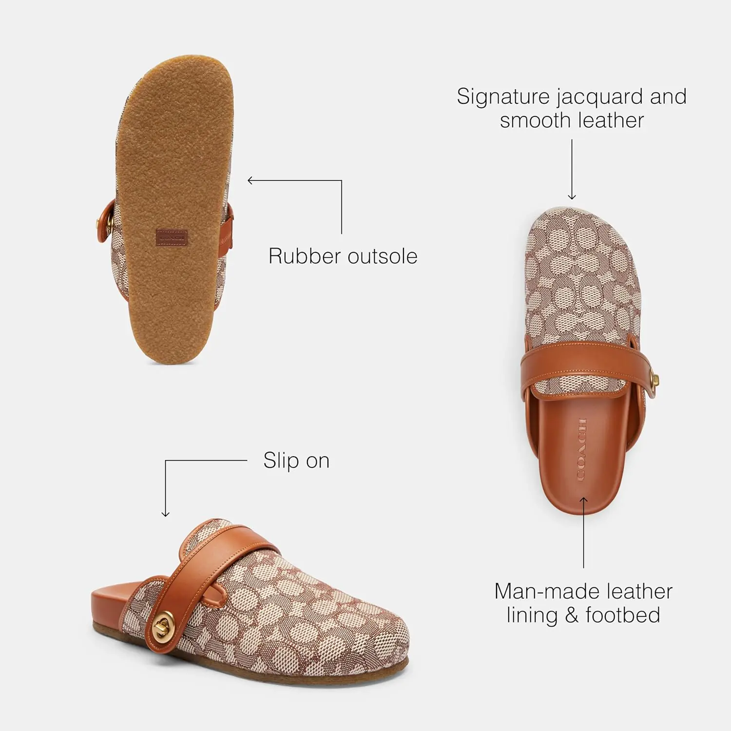 Coach Womens Blake Signature Textile Jacquard Clog Review