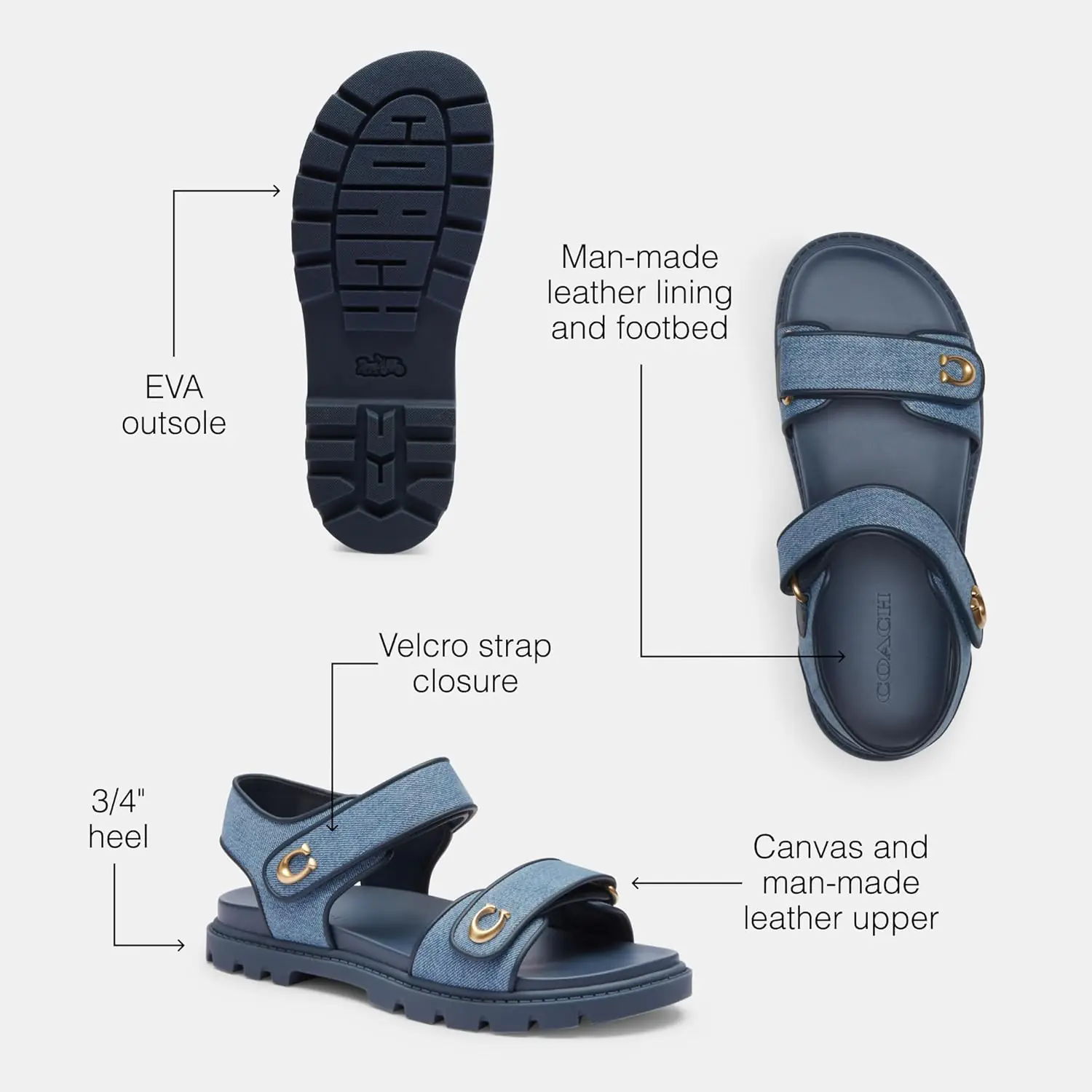 Coach Womens Brynn Sandal 4