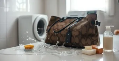 can i put my coach bag in the washer