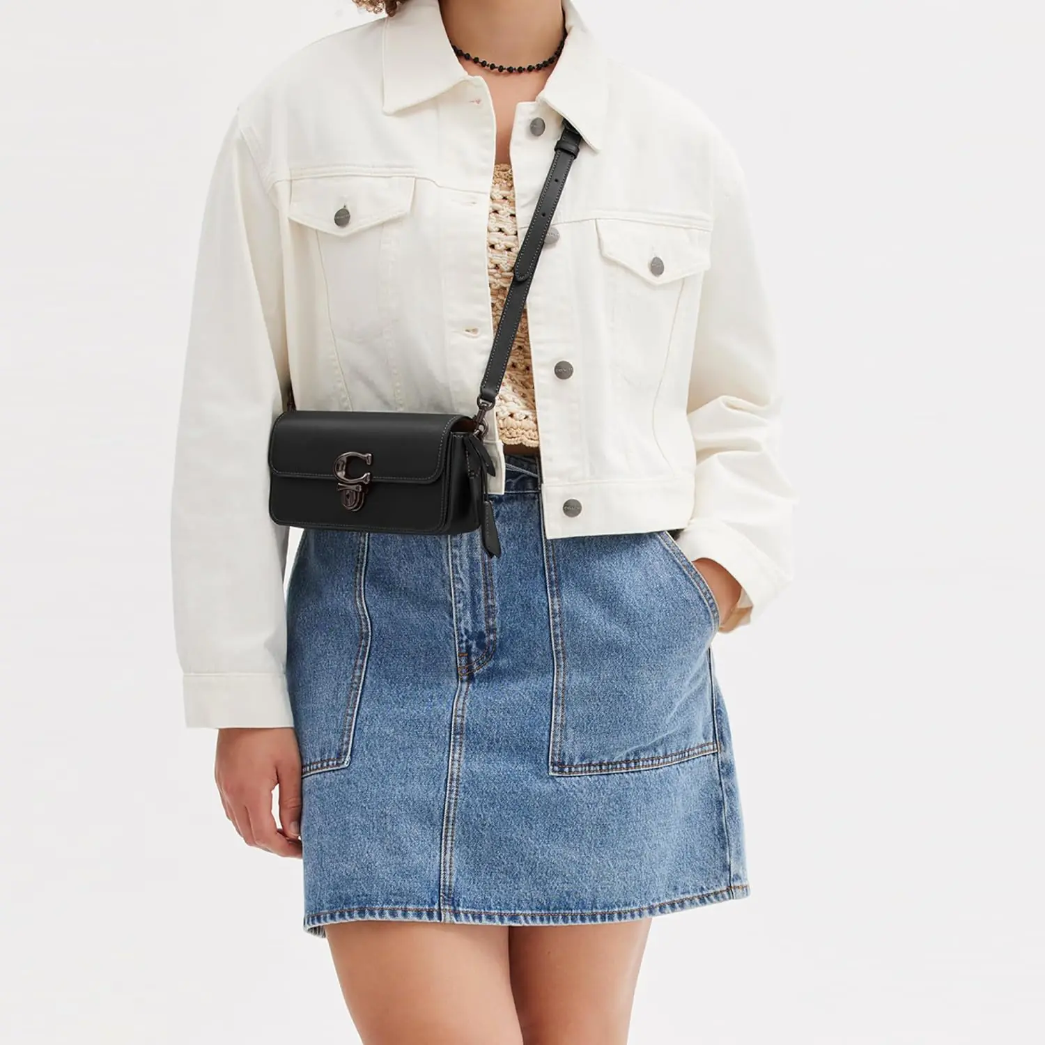 Coach Glovetanned Leather Studio Bag 20 Black 2