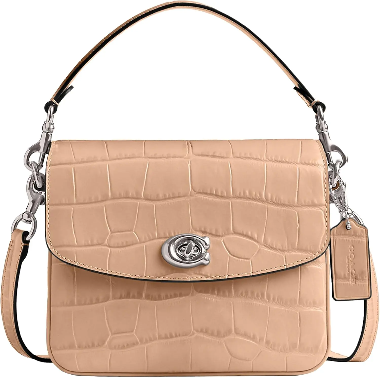 Coach Womens Embossed Croc Cassie Crossbody 19 Bag