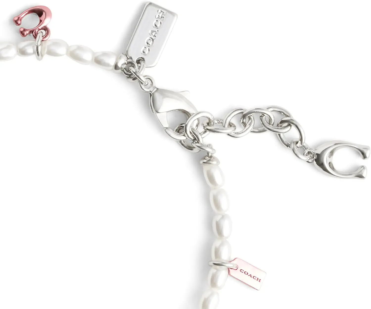 Coach Womens Signature Bowtique Mini Charm Pearl Bracelet 3