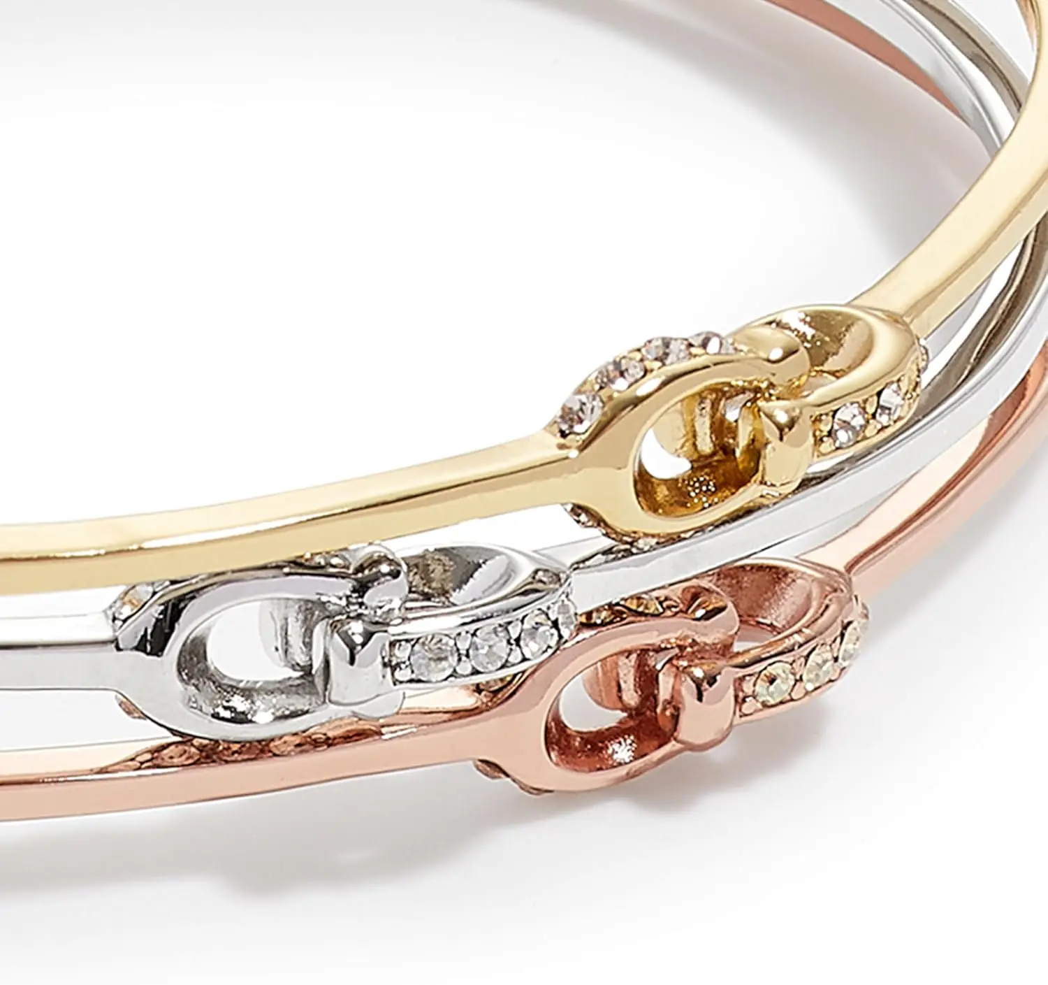 Coach Womens Signature C Logo Bangle Bracelet Set 1
