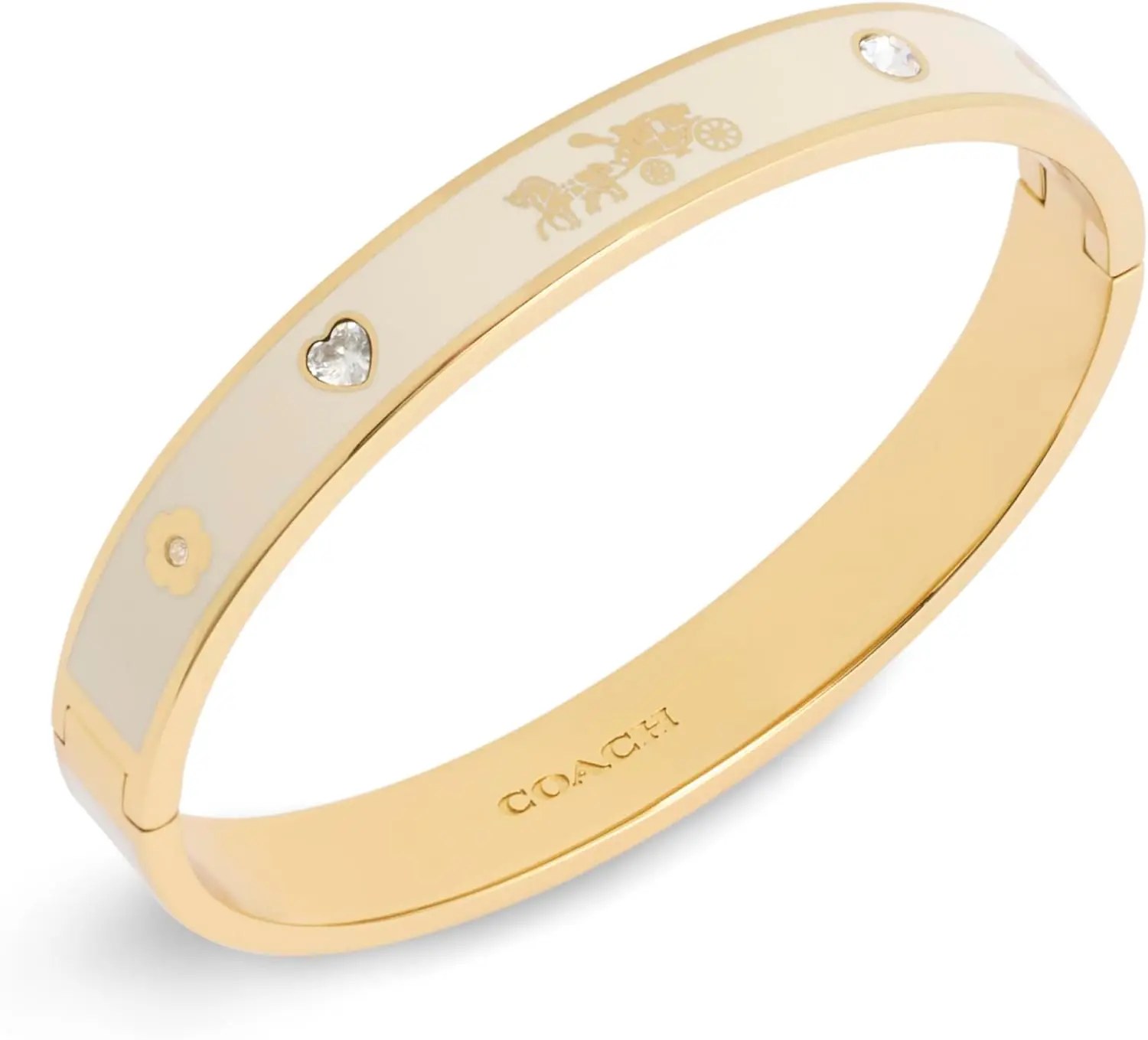 Coach Womens Signature Horse Carriage Bangle Bracelet 1