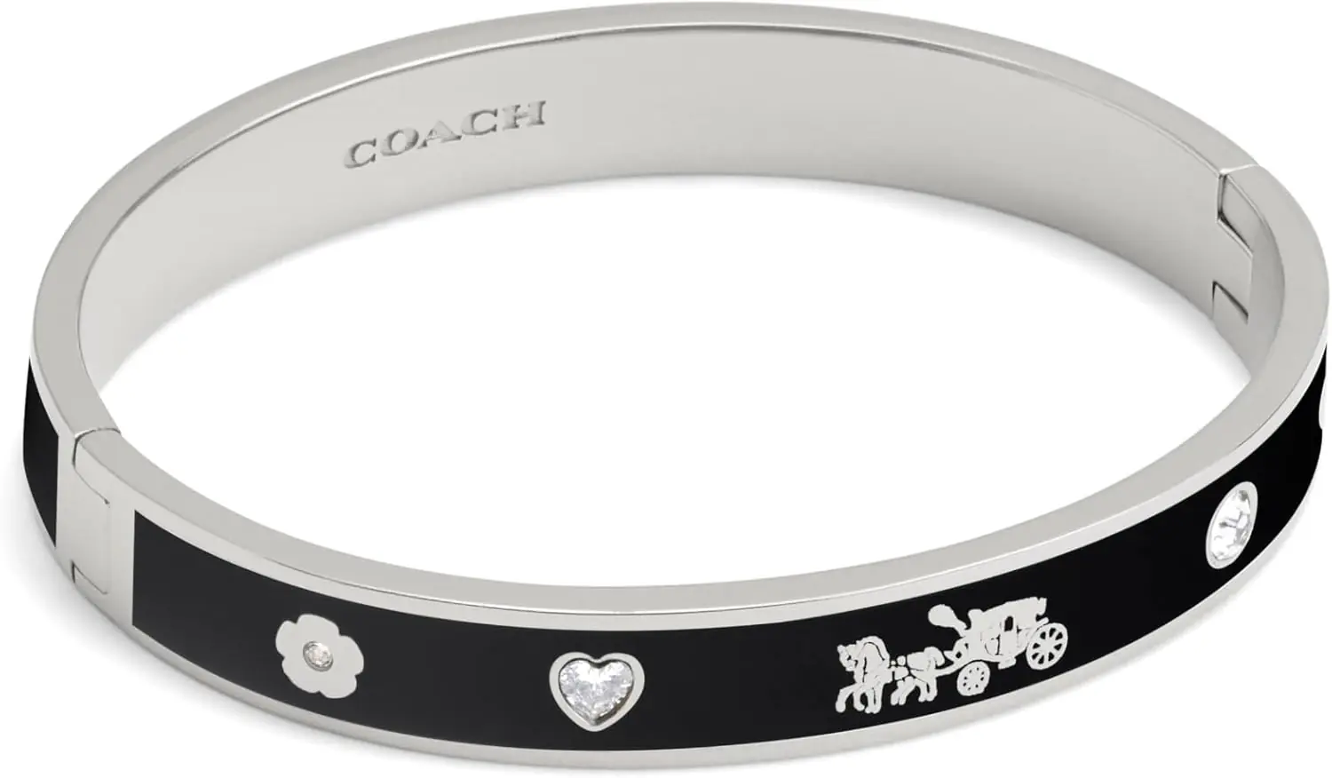 Coach Womens Signature Horse Carriage Bangle Bracelet 4