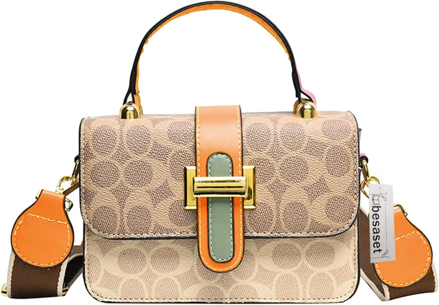 Small Crossbody Bags For Women Artificial Leather Purse Handbag Fashion Design Golden Buckle 2