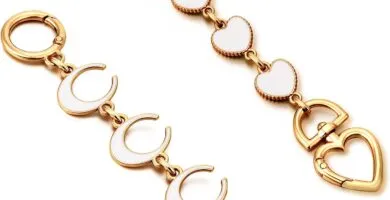 2pcs Bag Extender Chain Heart Moon Purse Strap Extenders For Handbags Purse Extender Chain Gold Chain Purse Strap Replac