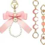3 Pcs Pink Purse Extender Chain Bow Keychain Kits Bag Extender Chain Bag Strap Extenders Purse Charms For Purse Handbags
