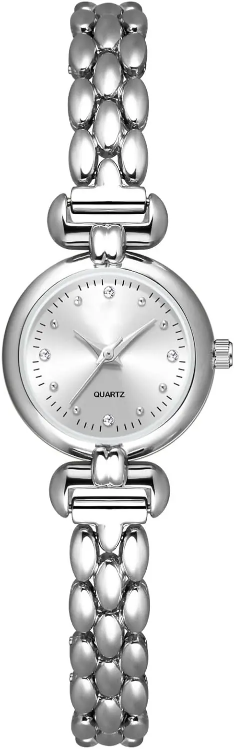 Adsbiaoye Petite Womens Round Simple Wrist Watch Fashion Dress Diamond Female Watches For Ladies Analog Quartz Stainless 4