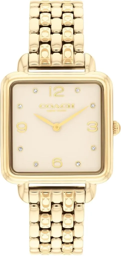 Coach Cass Womens 2h Quartz Watch 28mm Square Stainless Steel Bracelet Premium Fashion Timepiece Gift For Her