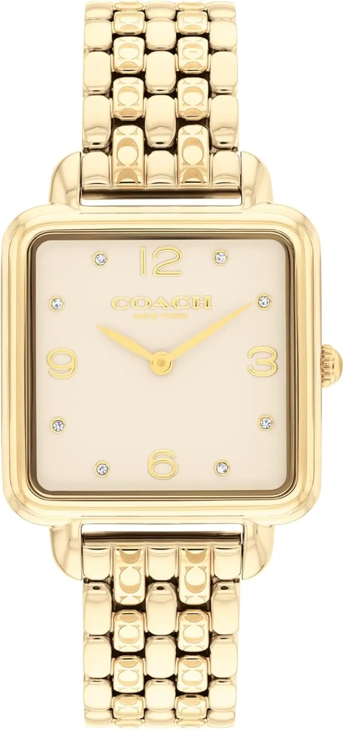 Coach Cass Womens 2h Quartz Watch 28mm Square Stainless Steel Bracelet Premium Fashion Timepiece Gift For Her