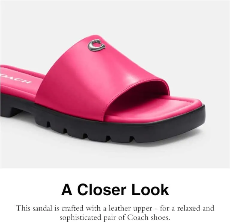 Coach Women&rsquo;s Florence Leather Sandal Review