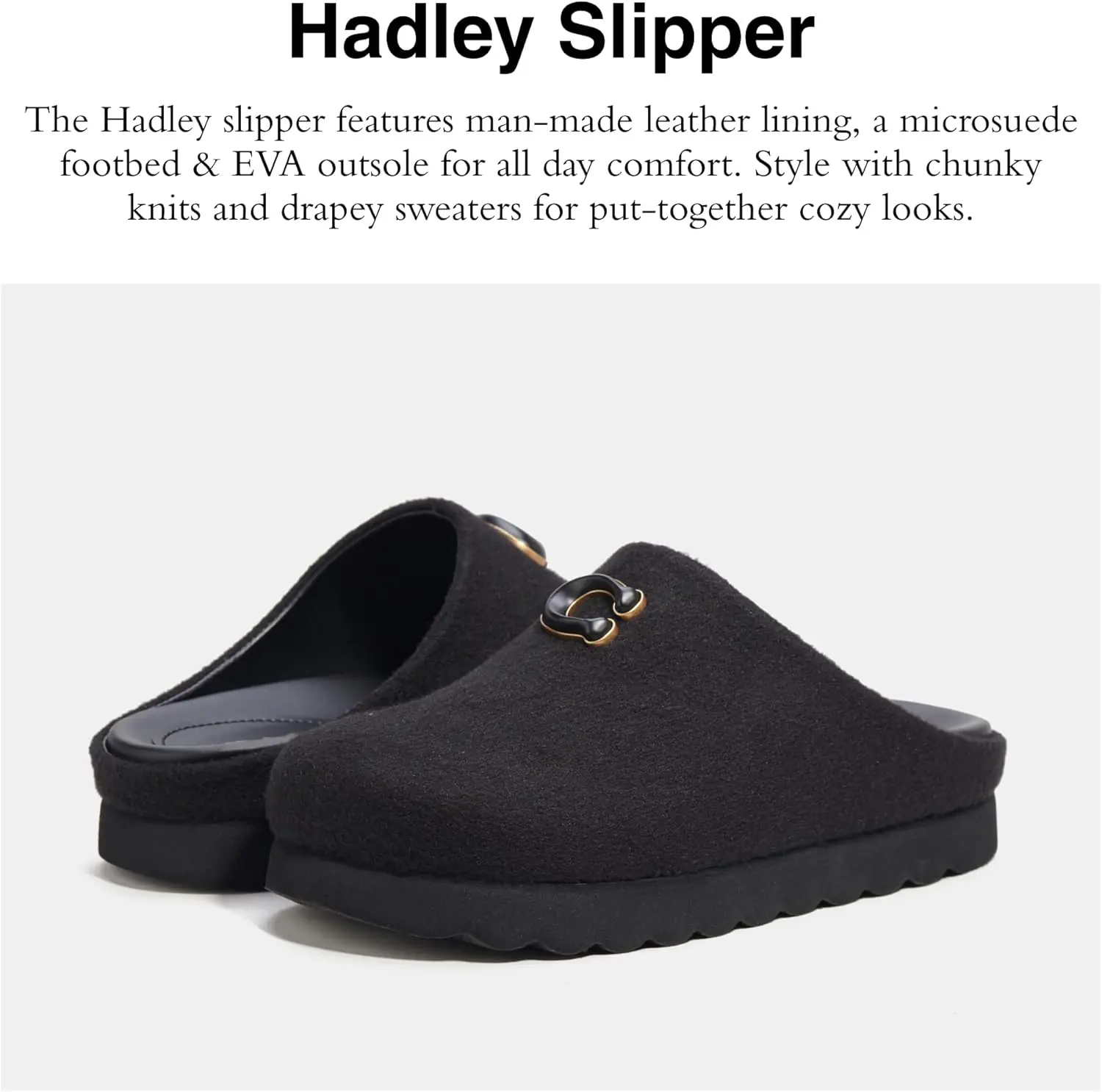 Coach Womens Hadley Felt Slipper Review