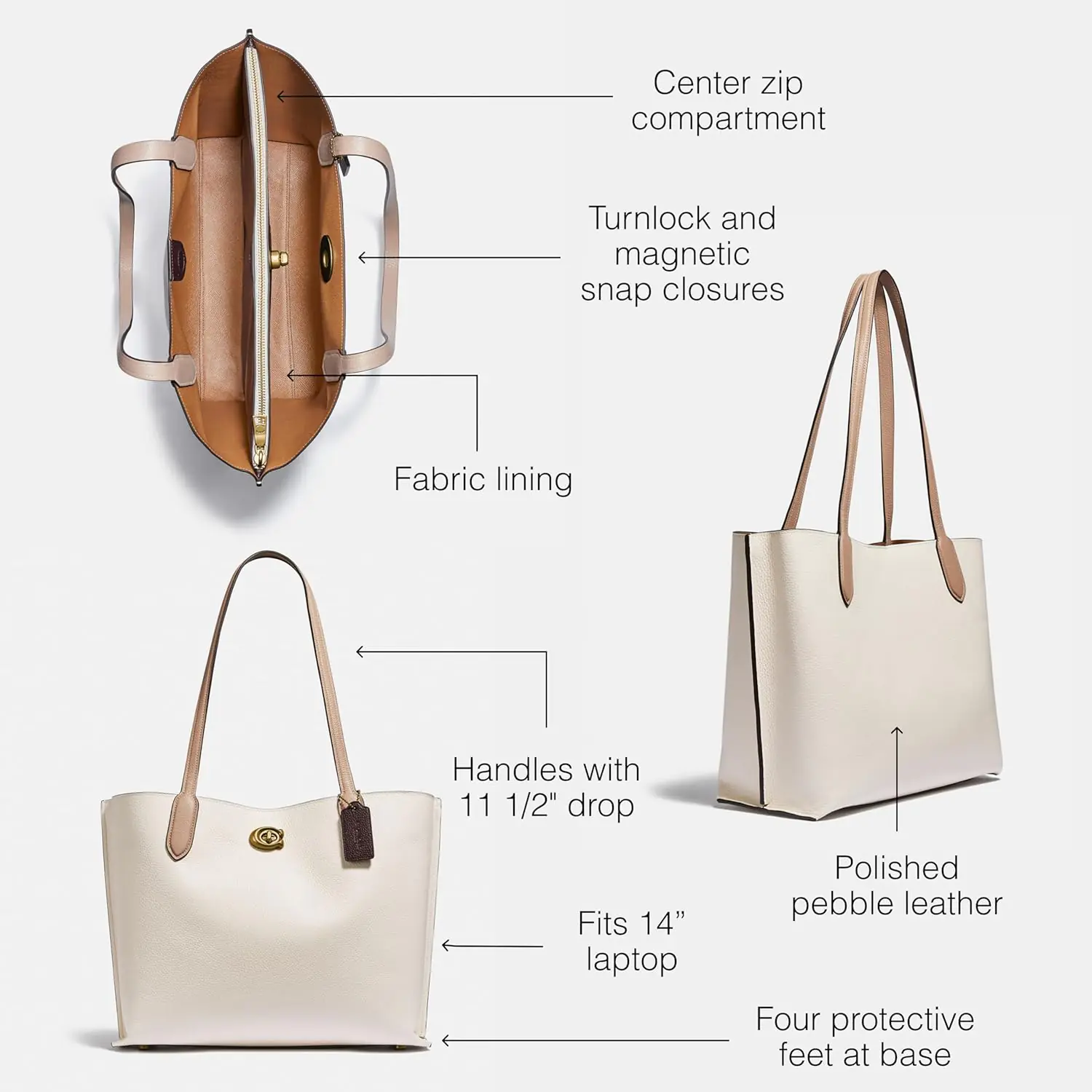 Coach Womens Polished Pebble Leather Willow Tote Review
