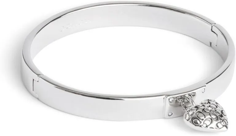 COACH Women&rsquo;s Signature Quilted Heart Charm Bangle Bracelet Review