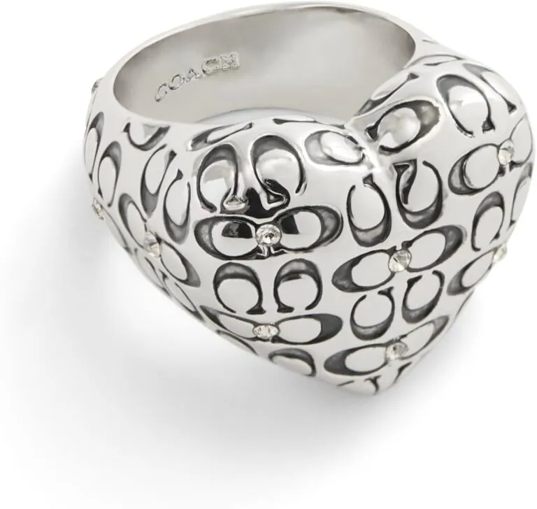 COACH Women&rsquo;s Signature Quilted Heart Cocktail Ring Review