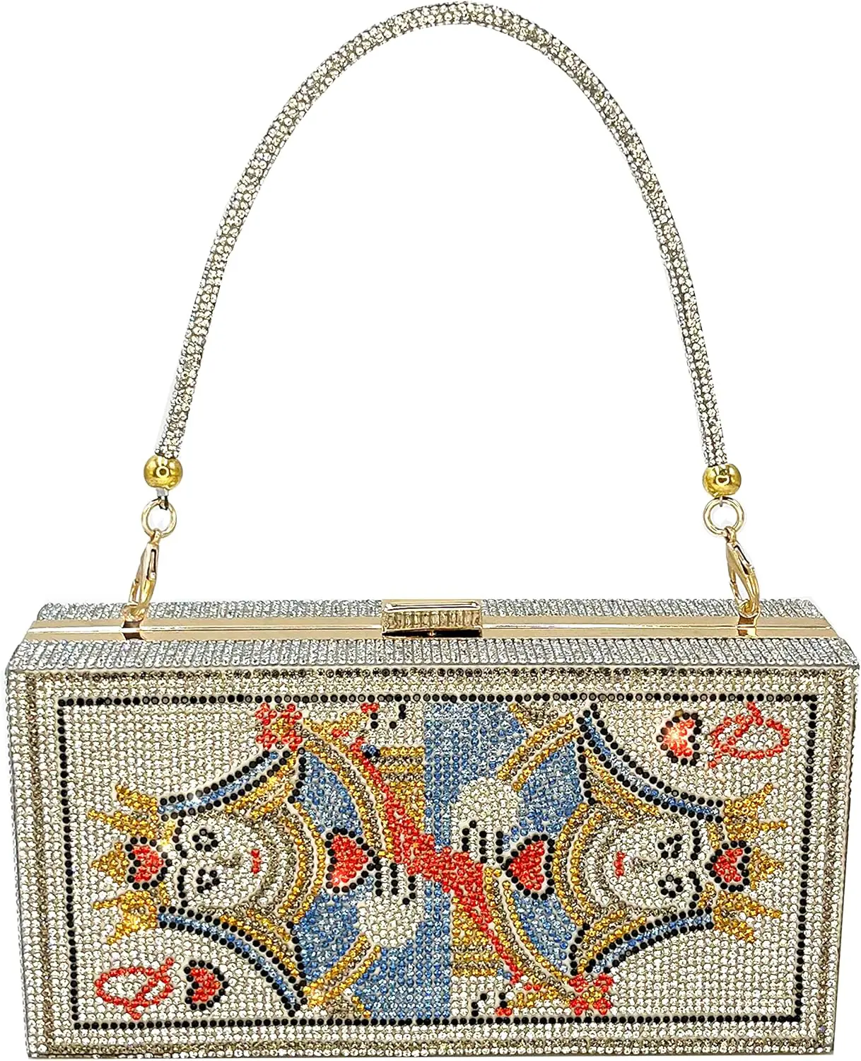 Evening Party Glitter Rhinestone Bag Chain Shoulder Clutch Bag For Women 1