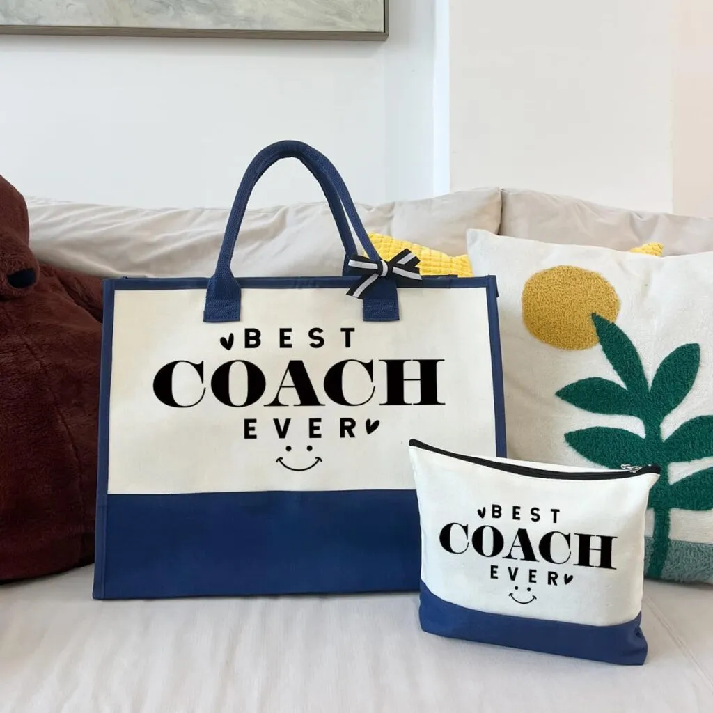 Gift For Best Coach Ever Canvas Beach Bag Canvas Tote Bag For Women Coach Bag For Traveling Shopping Camping Canvas Tote 2