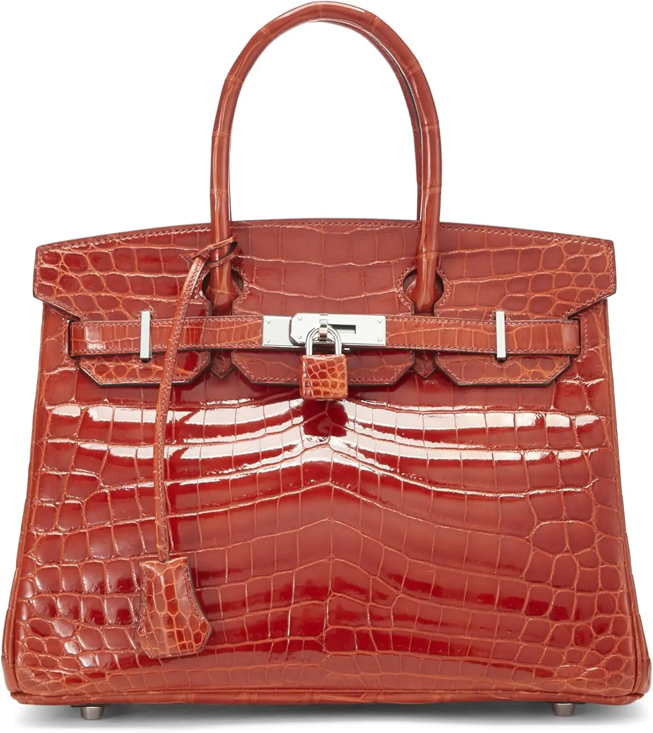 Hermes Pre Loved Sanguine Niloticus Crocodile Lisse Birkin 30 Tiendas de lujo Sanguine 1