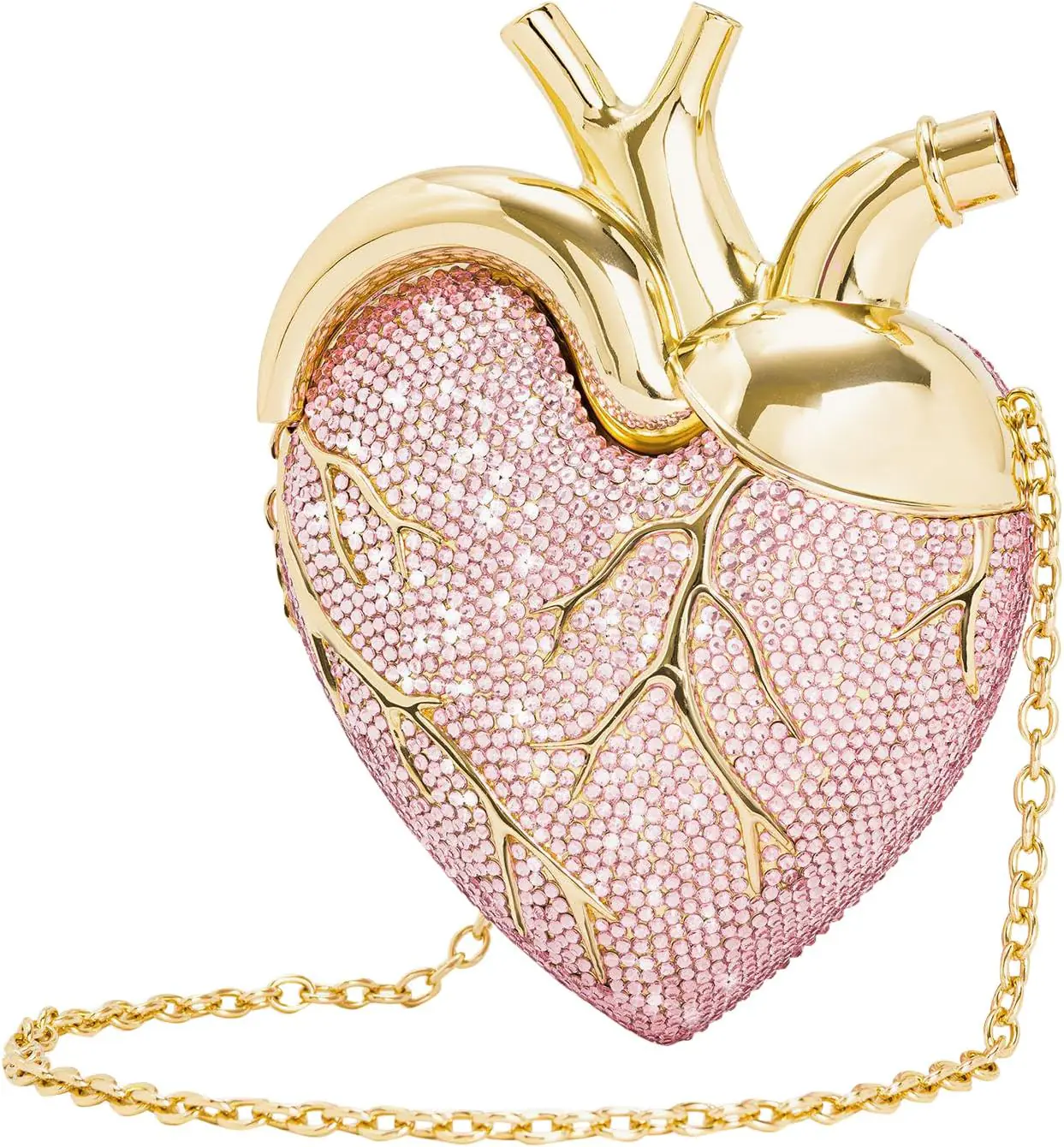 Jw Pei Womens Maren Artificial Crystal Heart Shaped Bag
