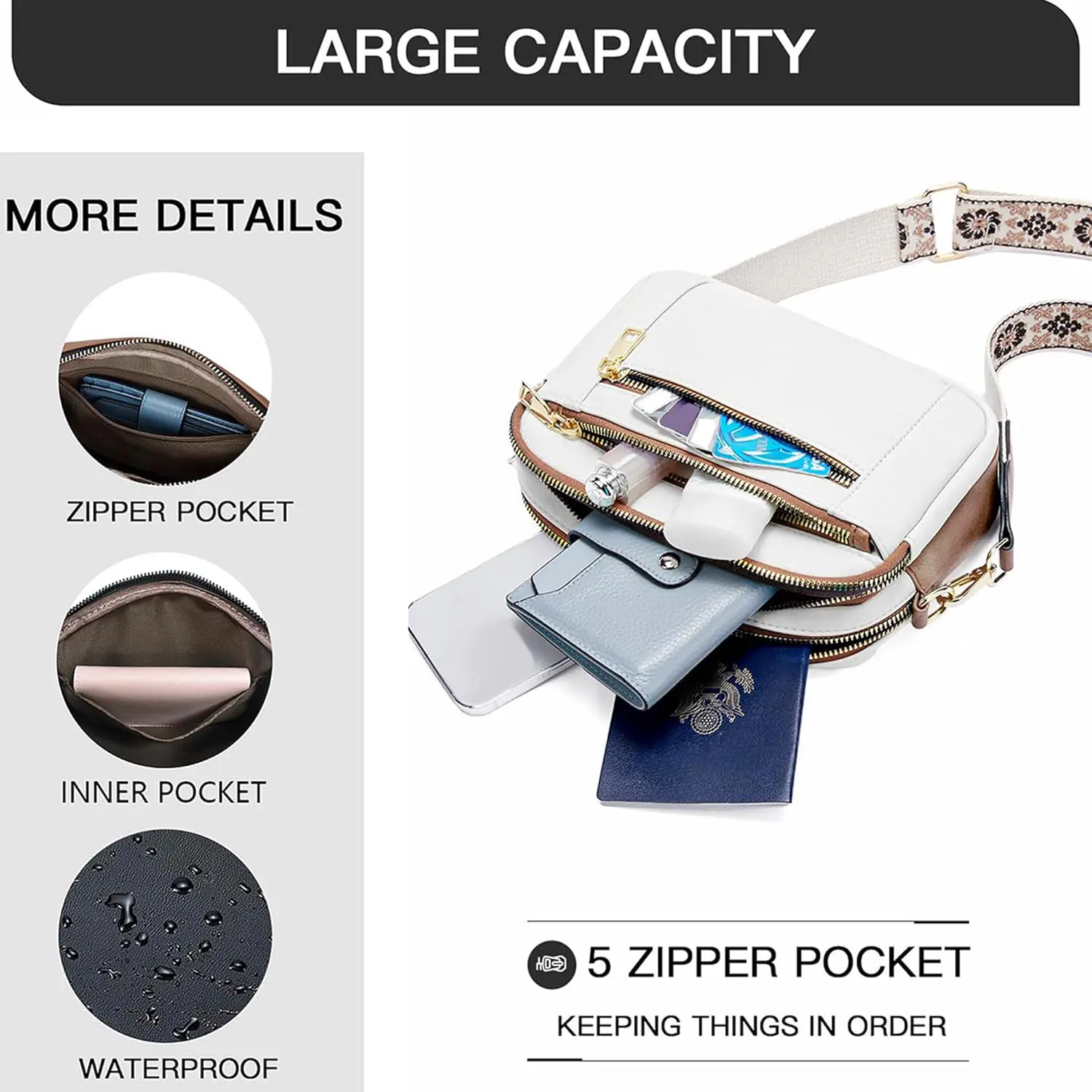 Makes Small Crossbody Bags For Women Gifts Shoulder Purses Vegan Leather Handbags With Adjustable 2 Guitar Wide Straps 3