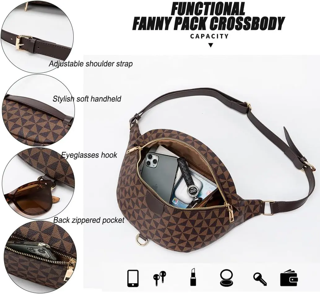 Versatile Womens Designer Fanny Pack Sling Bag For On The Go Style Travel Perfect As Crossbody Or Chest Bum Bag Beige