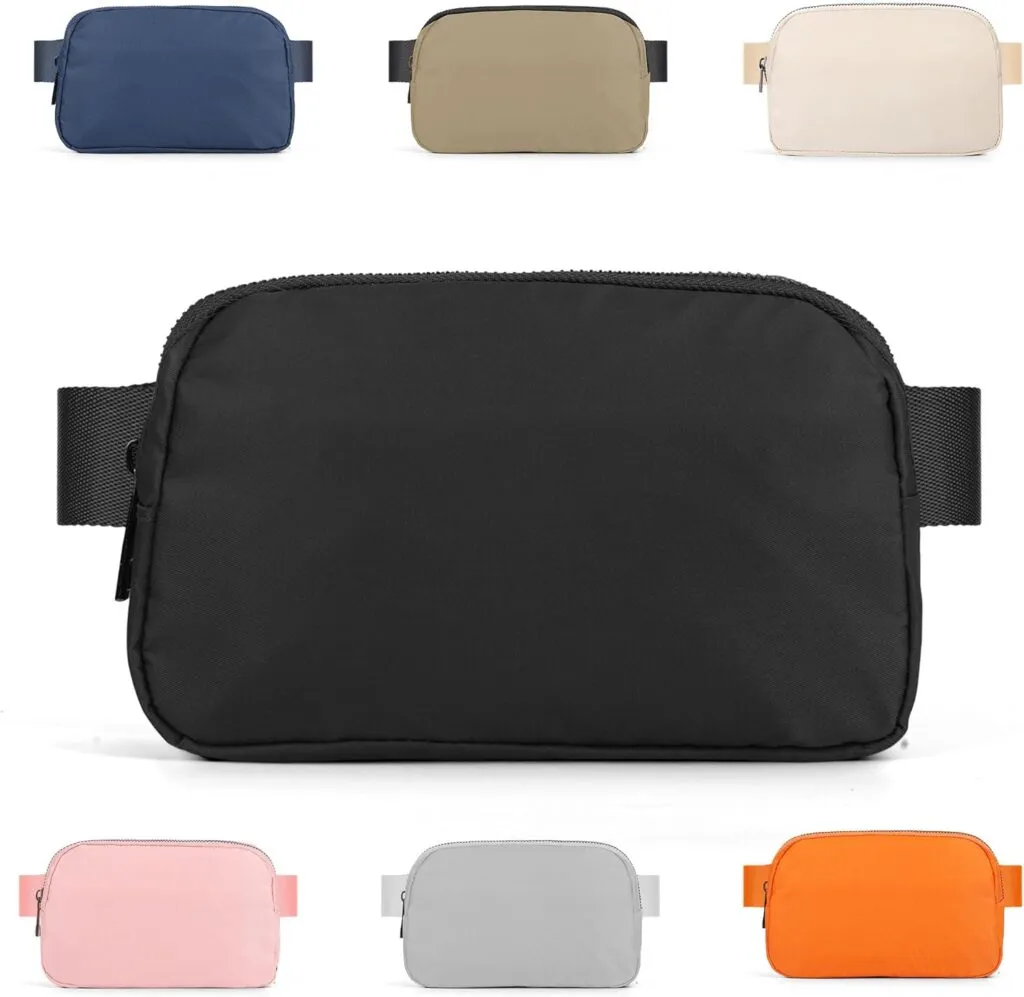 Zpn Mini Fanny Pack Black Belt Bag For Women And Men Fashionable Waterproof Waist Pack With Adjustable Strap For Traveli