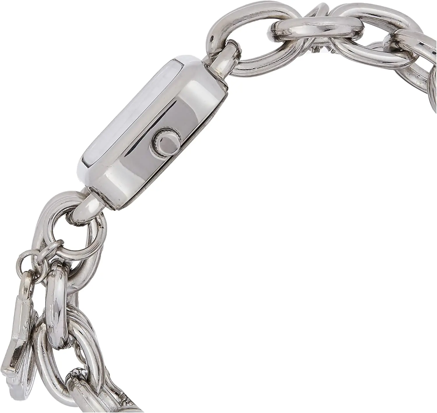 Accutime Xoxo Womens Xo7026 Silver Dial Silver Tone Charm Bracelet Watch 1
