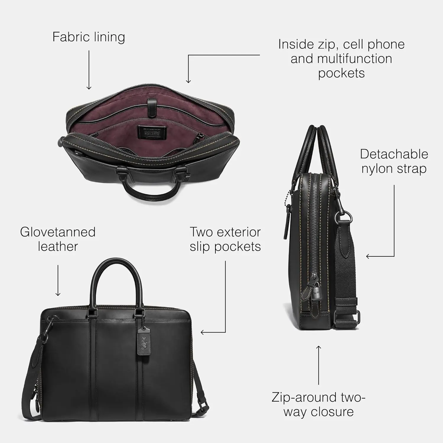 Coach Mens Metropolitan Slim Brief Review