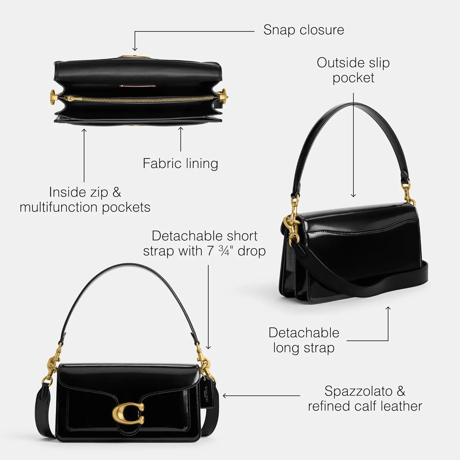 Coach Tabby Shoulder Bag 26 B4black 1