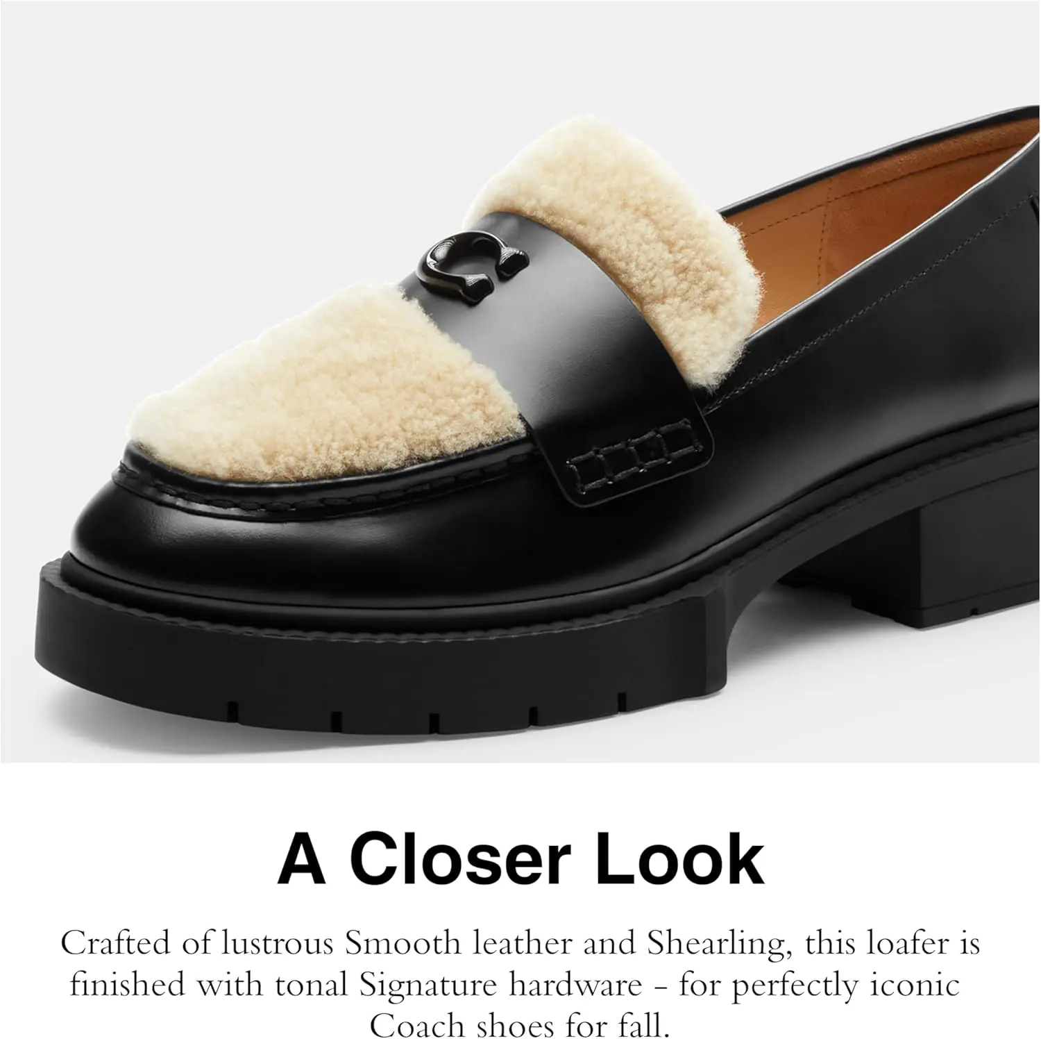 Coach Womens Leah Platform Loafer 7