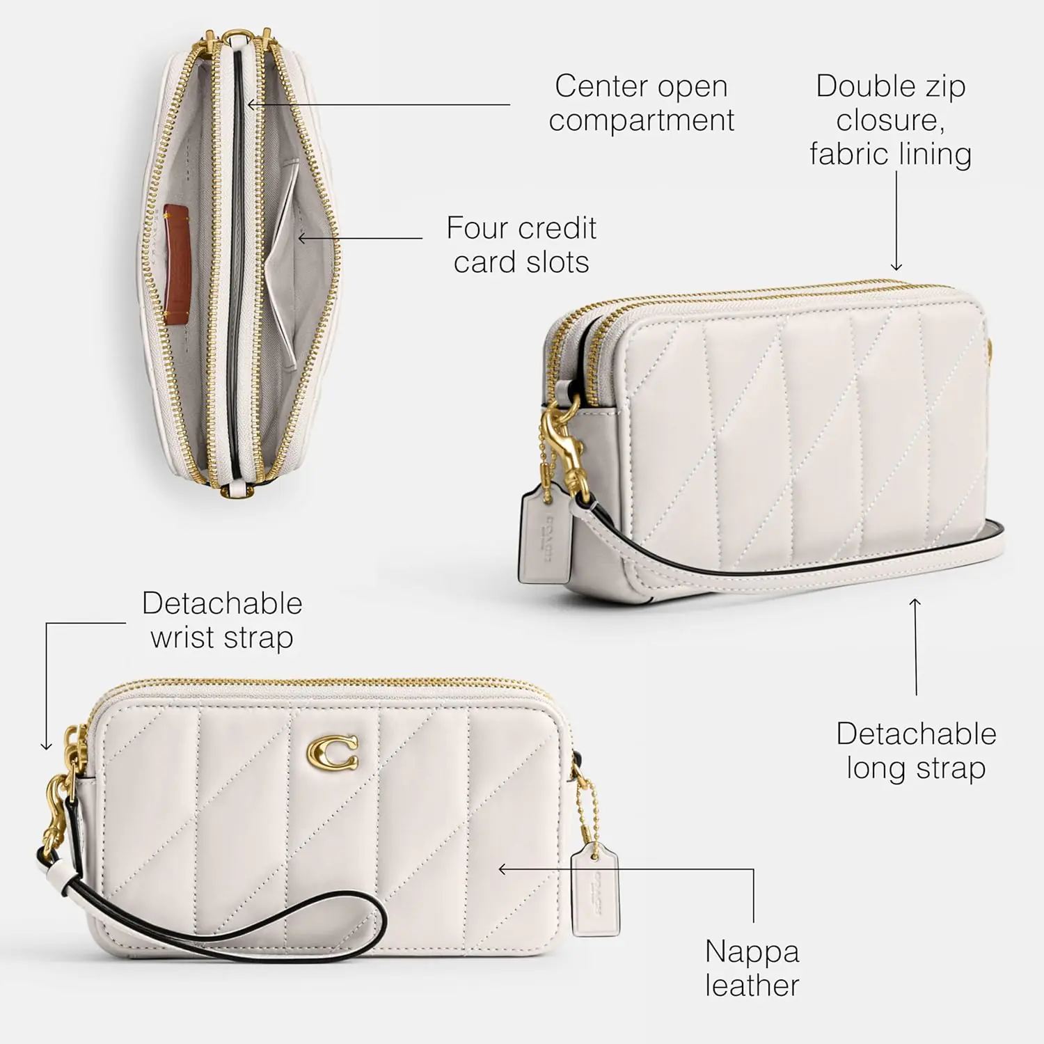 Coach Womens Quilted Pillow Leather Kira Crossbody Bag 2