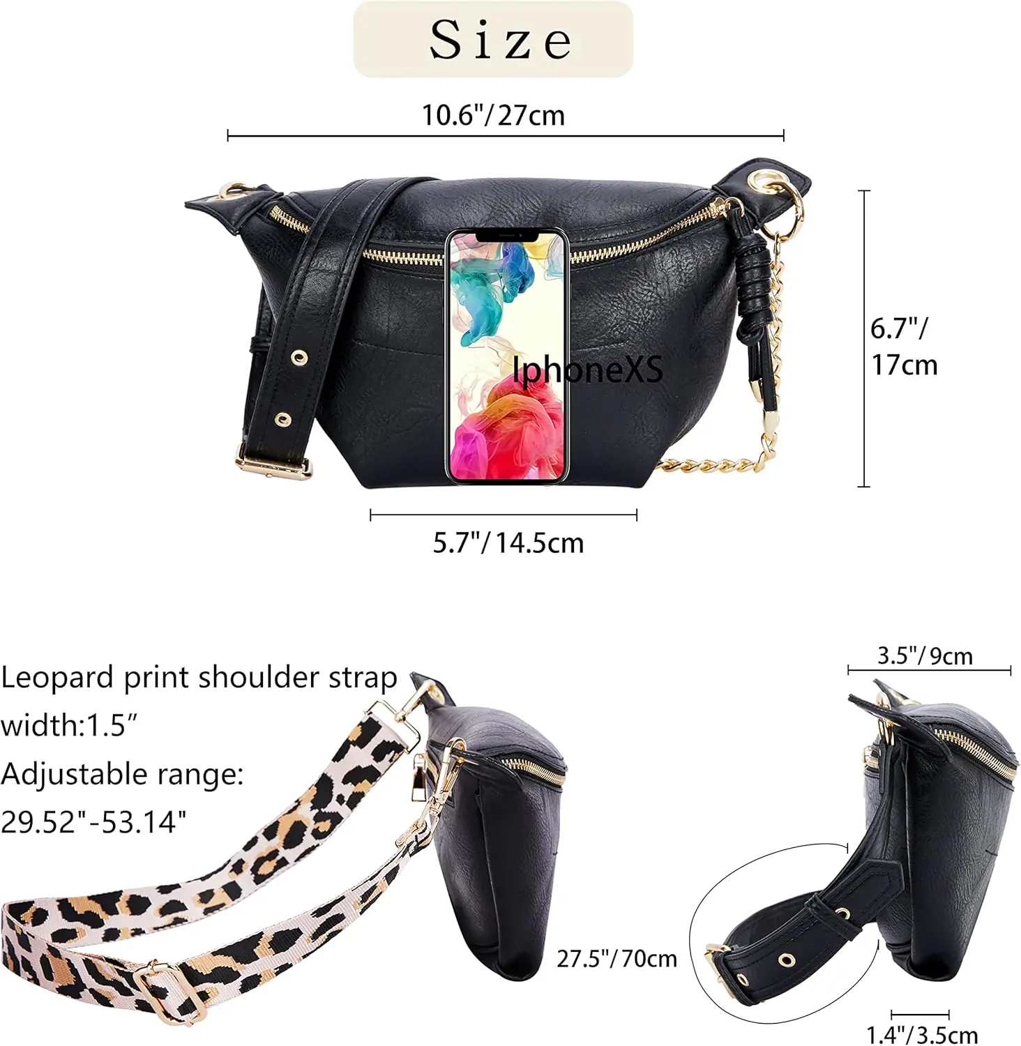 Crossbody Shoulder Bags For Women Tassel Chest Purses Fanny Packs Belt Bag Fashion Waist Packs Small Sling Bag With 2 Ad 3