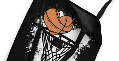 Heart Basketball Sport Gift For Basketball Coach Player Tote Bag 2