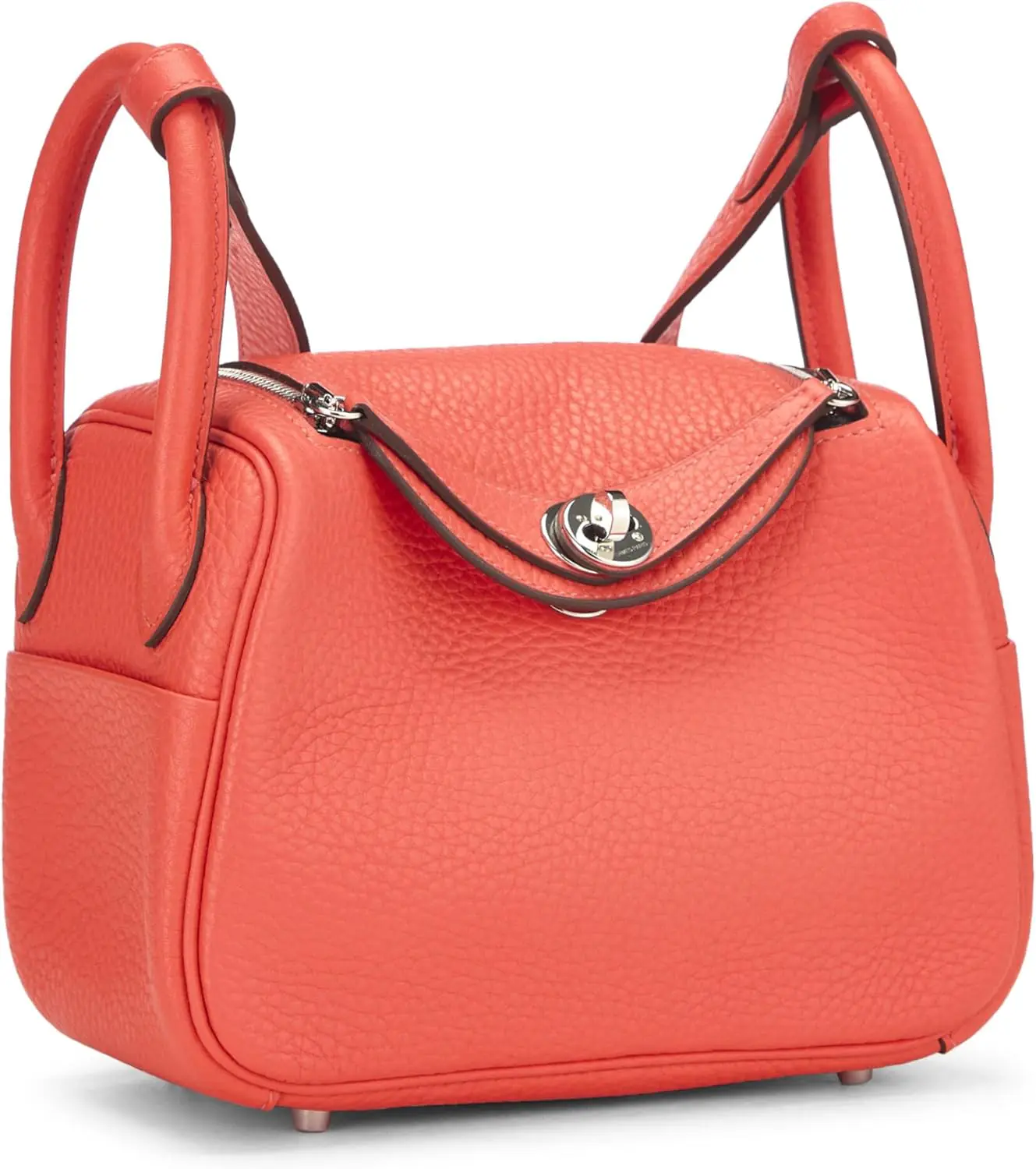 Hermes Pre Loved Rose Texas Clemence Lindy 20 Rose Texas Luxury Stores 2