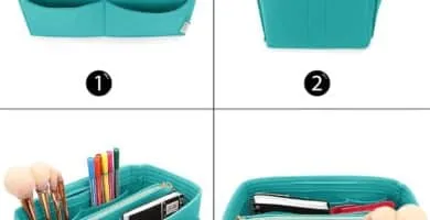 Lexsion Felt Purse Bag Organizer Insert With Zipper Bag Tote Shaper Fit Speedy Neverful Pm Mm 3