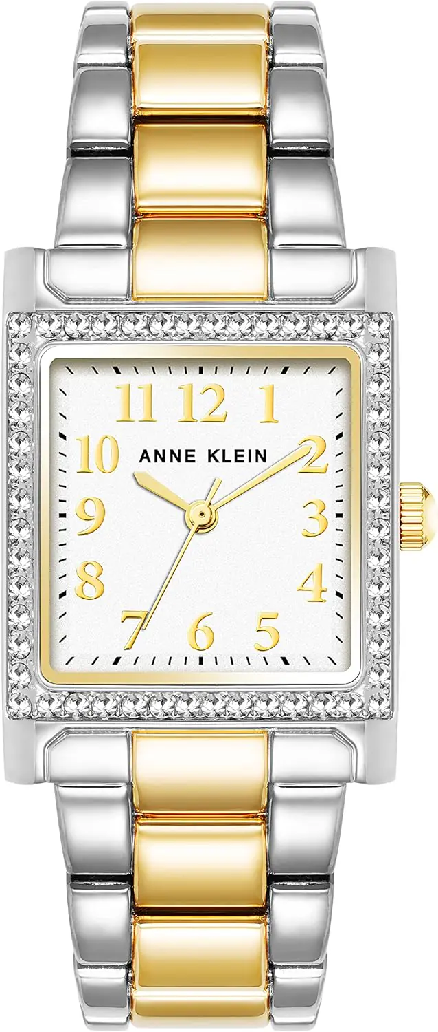 Anne Klein Womens Premium Crystal Accented Bracelet Watch