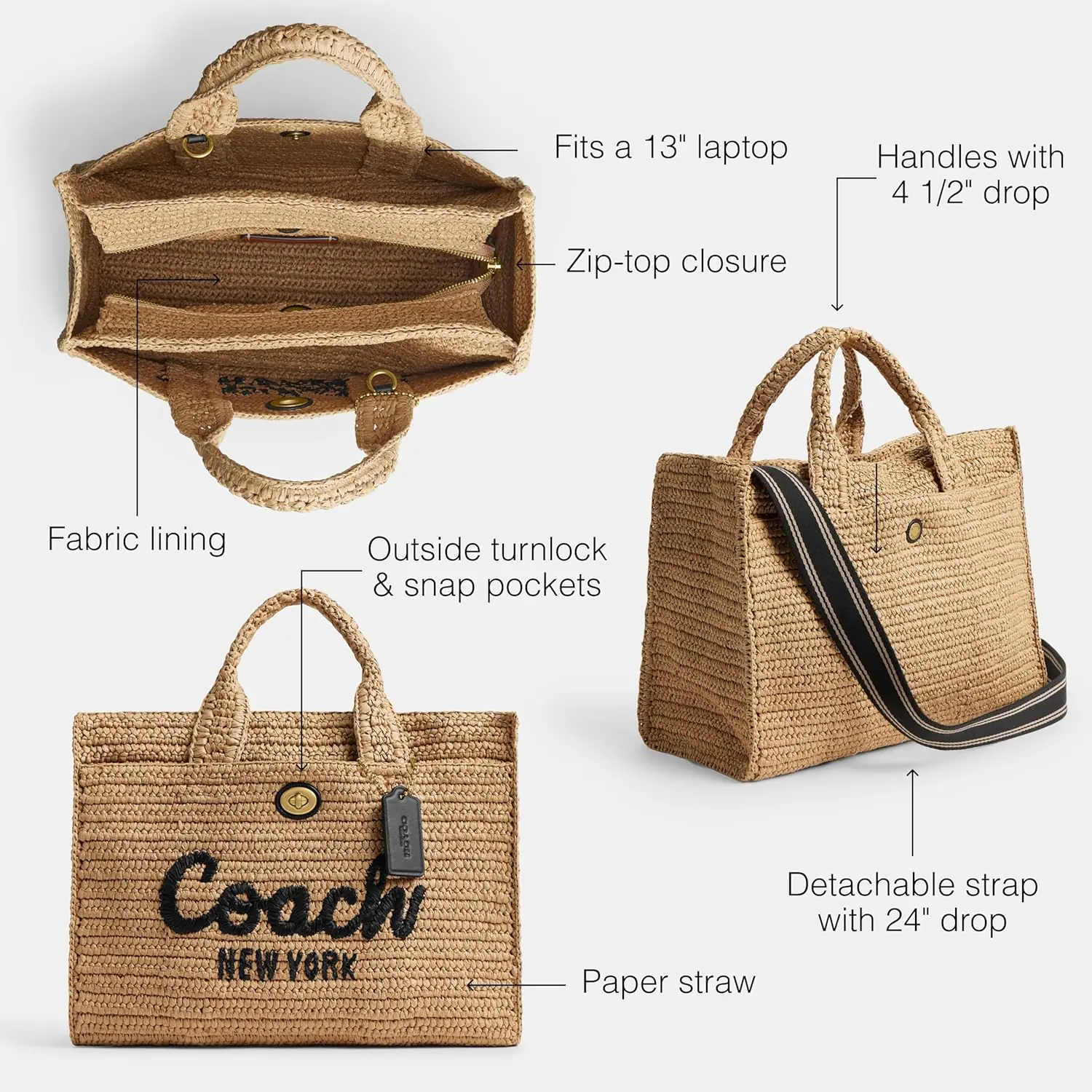 Coach Straw Cargo Tote Review
