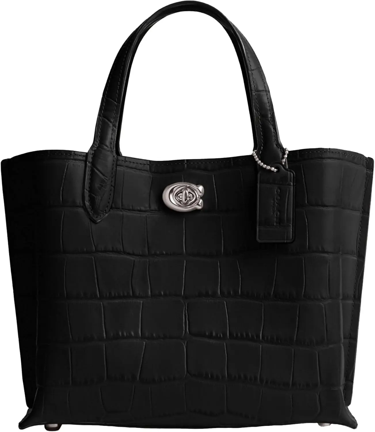 Coach Womens Embossed Croc Willow Tote 24