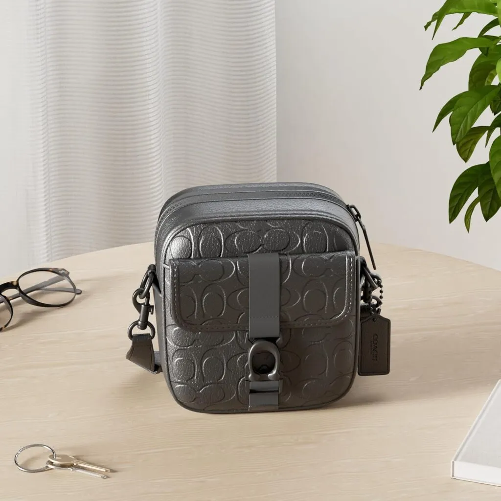 Coach Beck Crossbody in Blackout Signature Leather